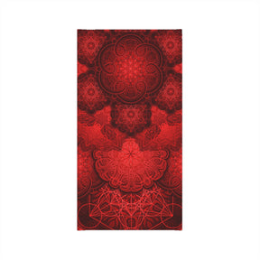Red Sacred Geometry Mandala Neck Gaiter - Lightweight Stylish Face Covering for Outdoor Adventures