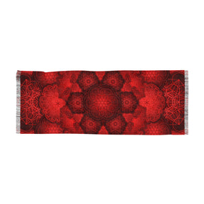 Red Sacred Geometry Mandala Scarf