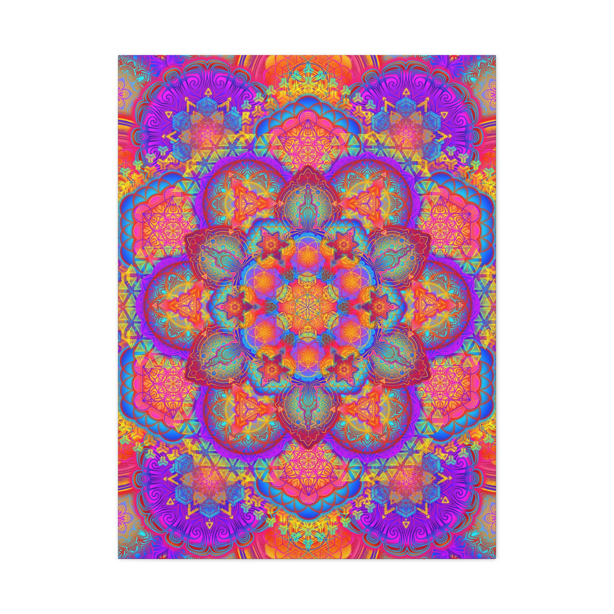 Psychedelic Mandala Canvas Print