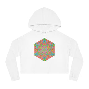 Psychedelic Mandala - Women’s Cropped Hooded Sweatshirt