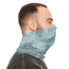 Blue Sacred Geometry Neck Gaiter - Lightweight Stylish Face Covering for Outdoor Adventures