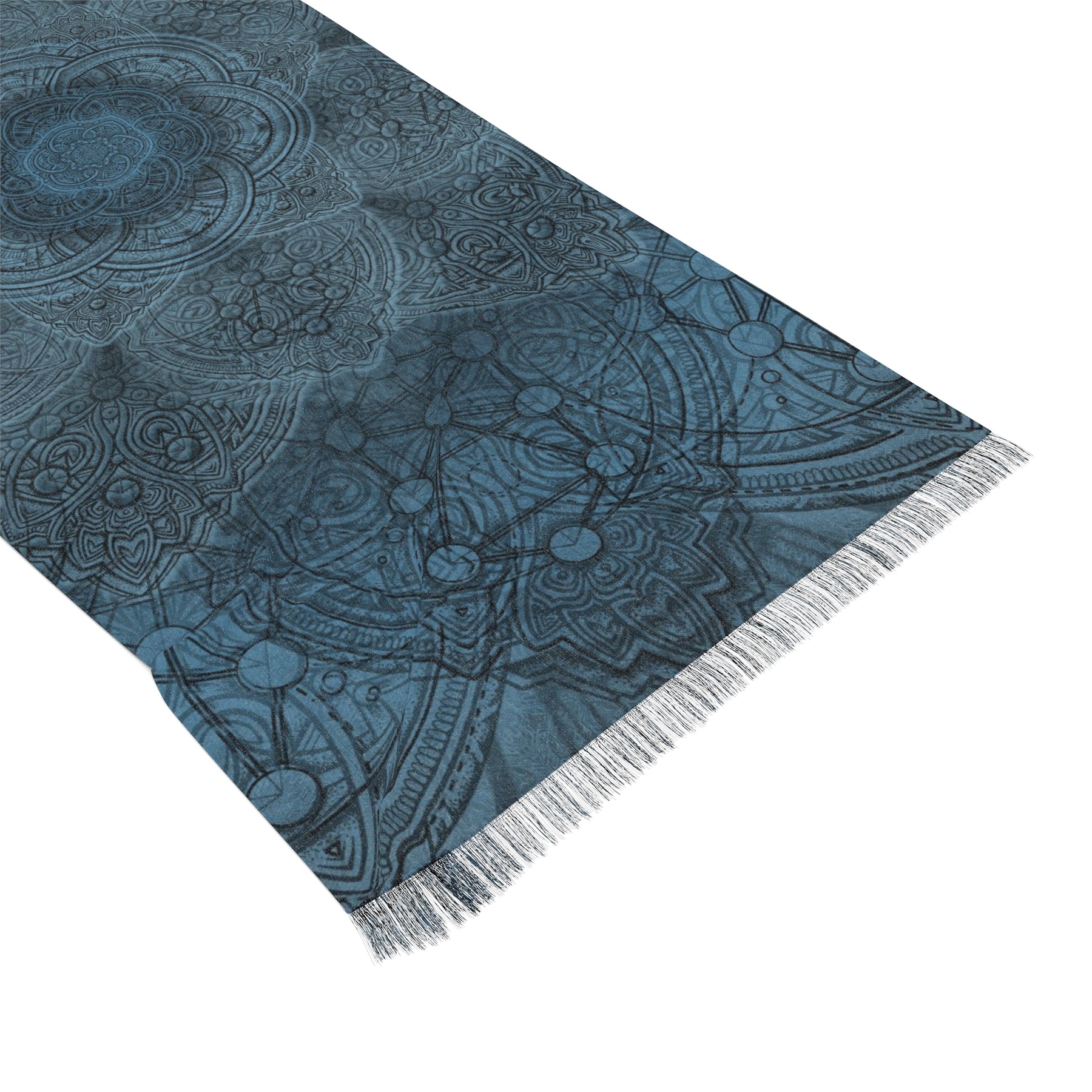 Blue Sacred Geometry Scarf