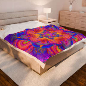 Psychedelic Mandala Velveteen Plush Blanket