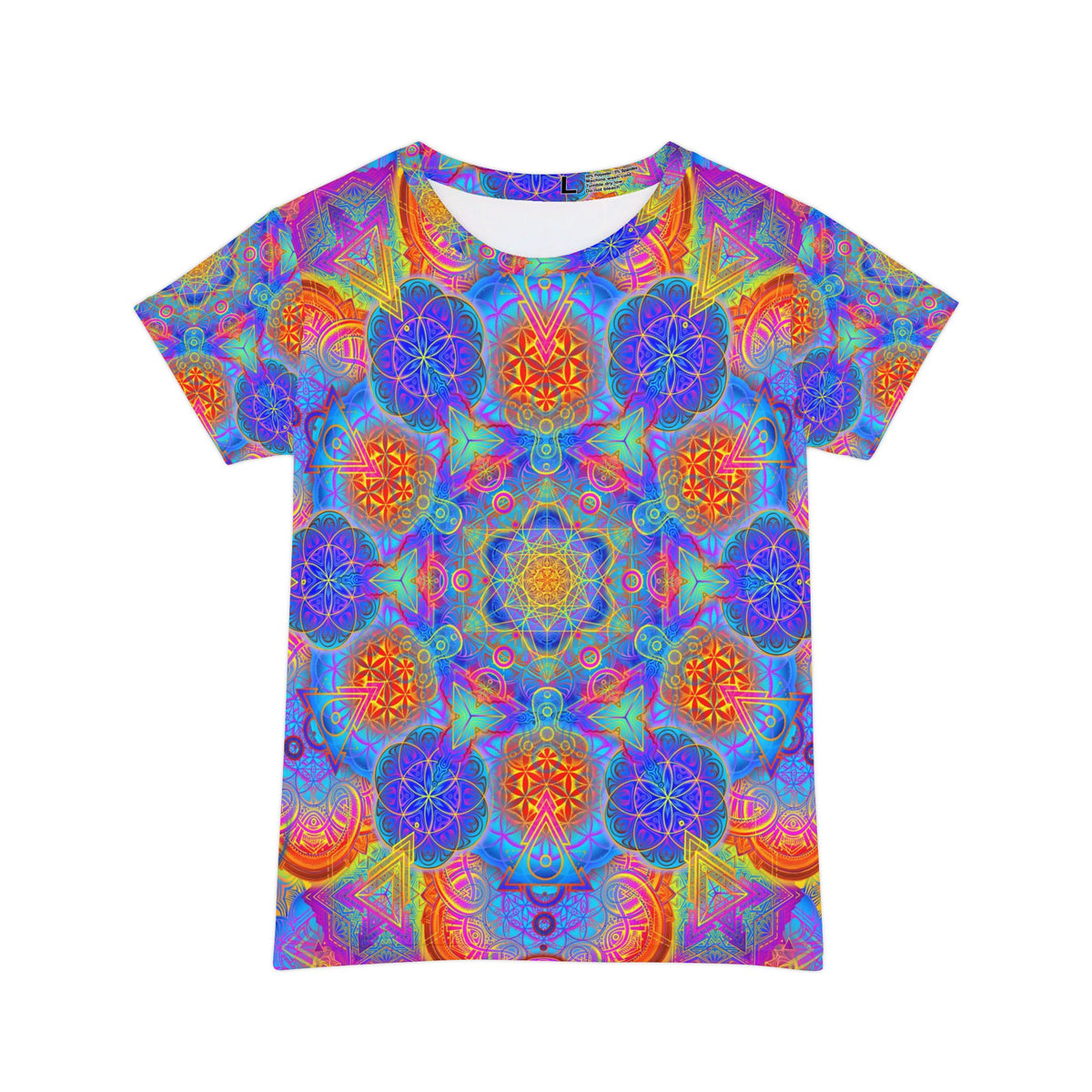 Psychedelic Metatron's Cube Mandala - Women's Short Sleeve Shirt