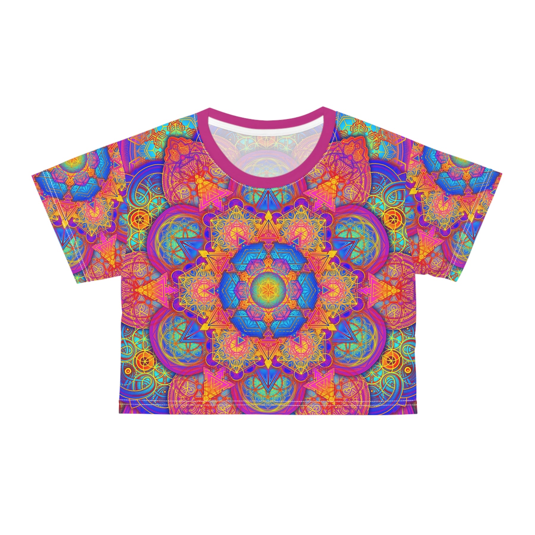 Sacred Geometry Mandala Crop Tee