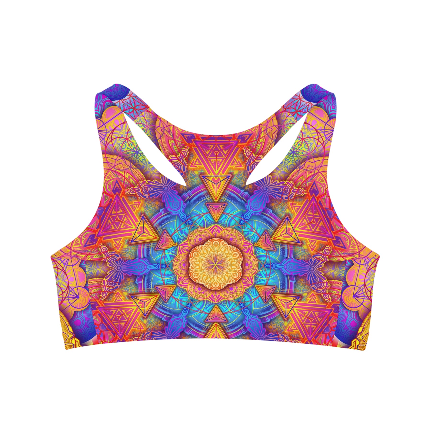 Sunset Mandala Seamless Sports Bra