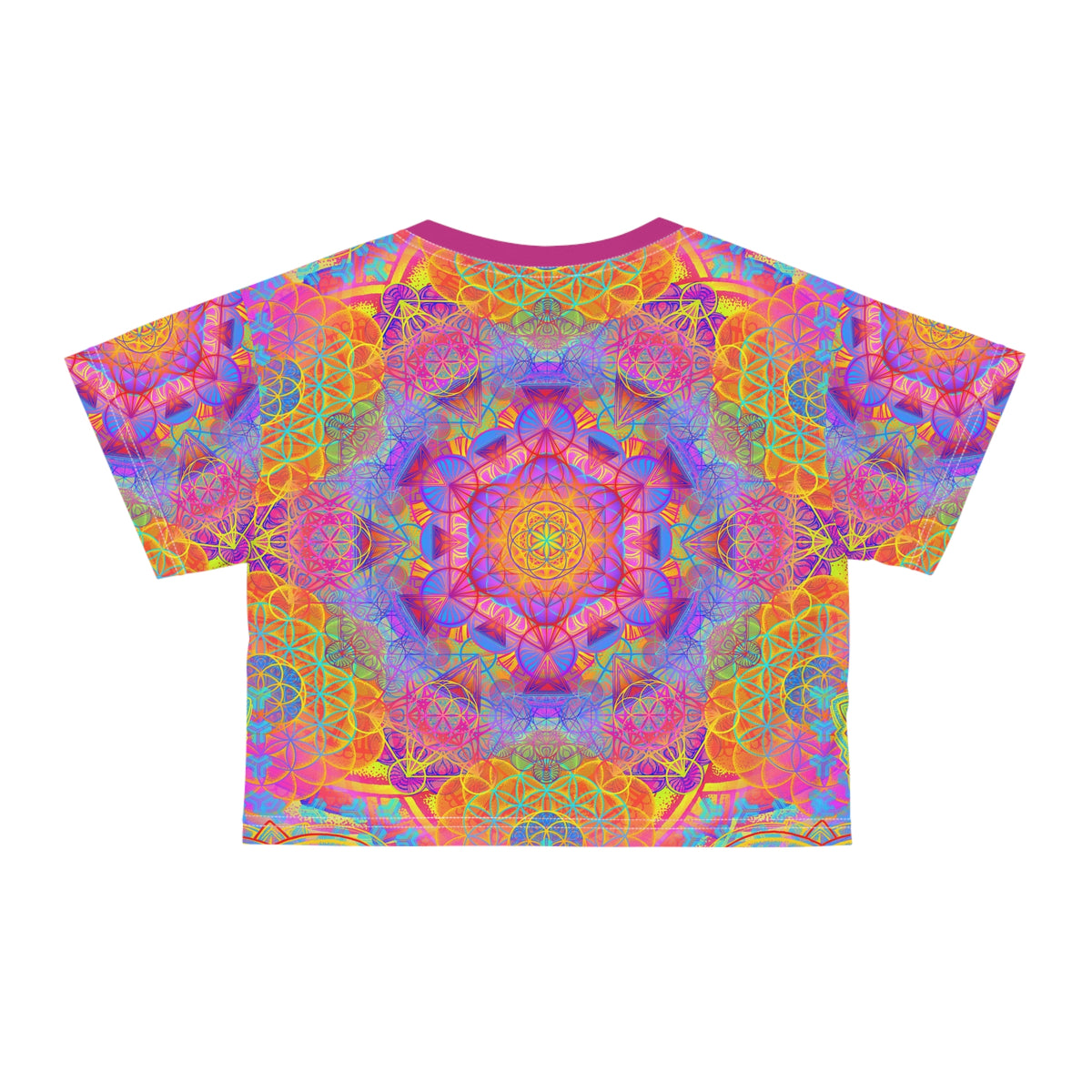 Psychedelic Mandala Crop Tee