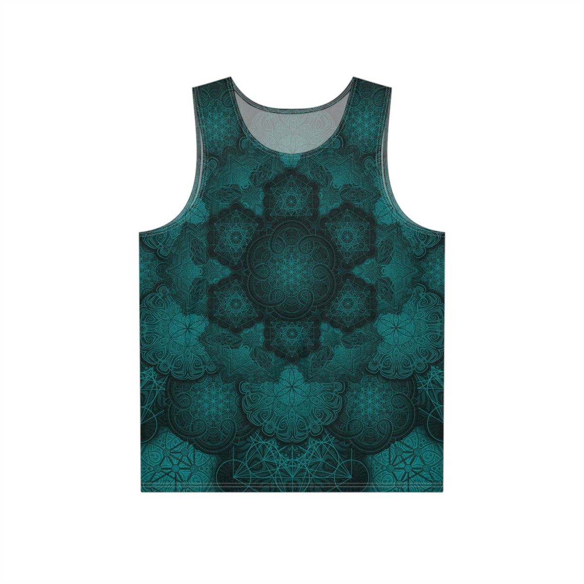 Teal Sacred Geometry Mandala Men's Tank