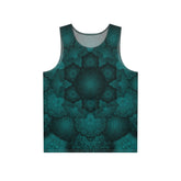Teal Sacred Geometry Mandala Men's Tank