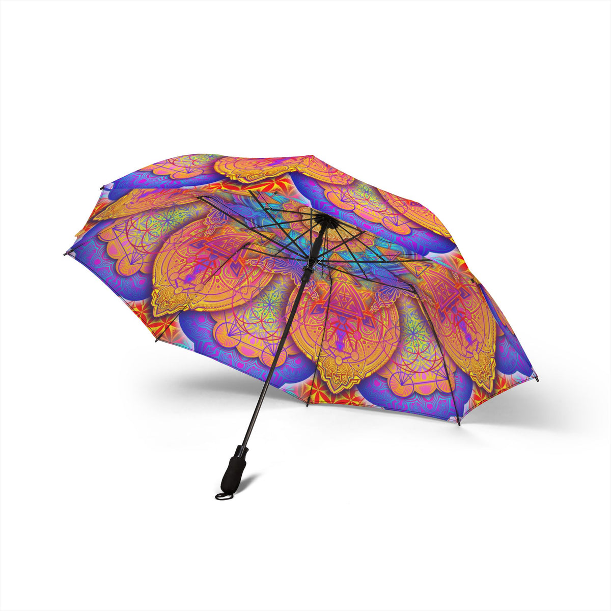 Psychedelic Mandala Automatic Foldable Umbrella