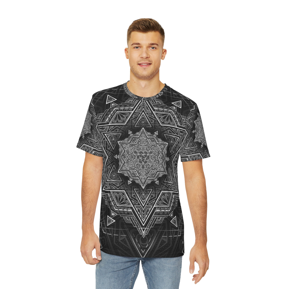 Star Tetrahedron - Men's Polyester Tee