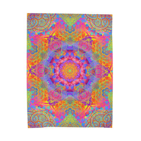 Psychedelic Mandala Velveteen Plush Blanket