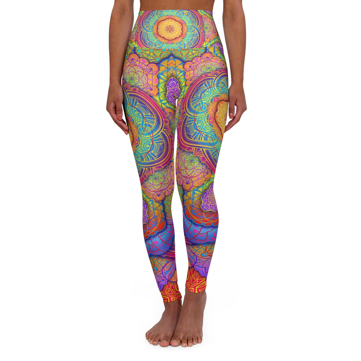Bicycle Day Mandala High Waisted Yoga Leggings