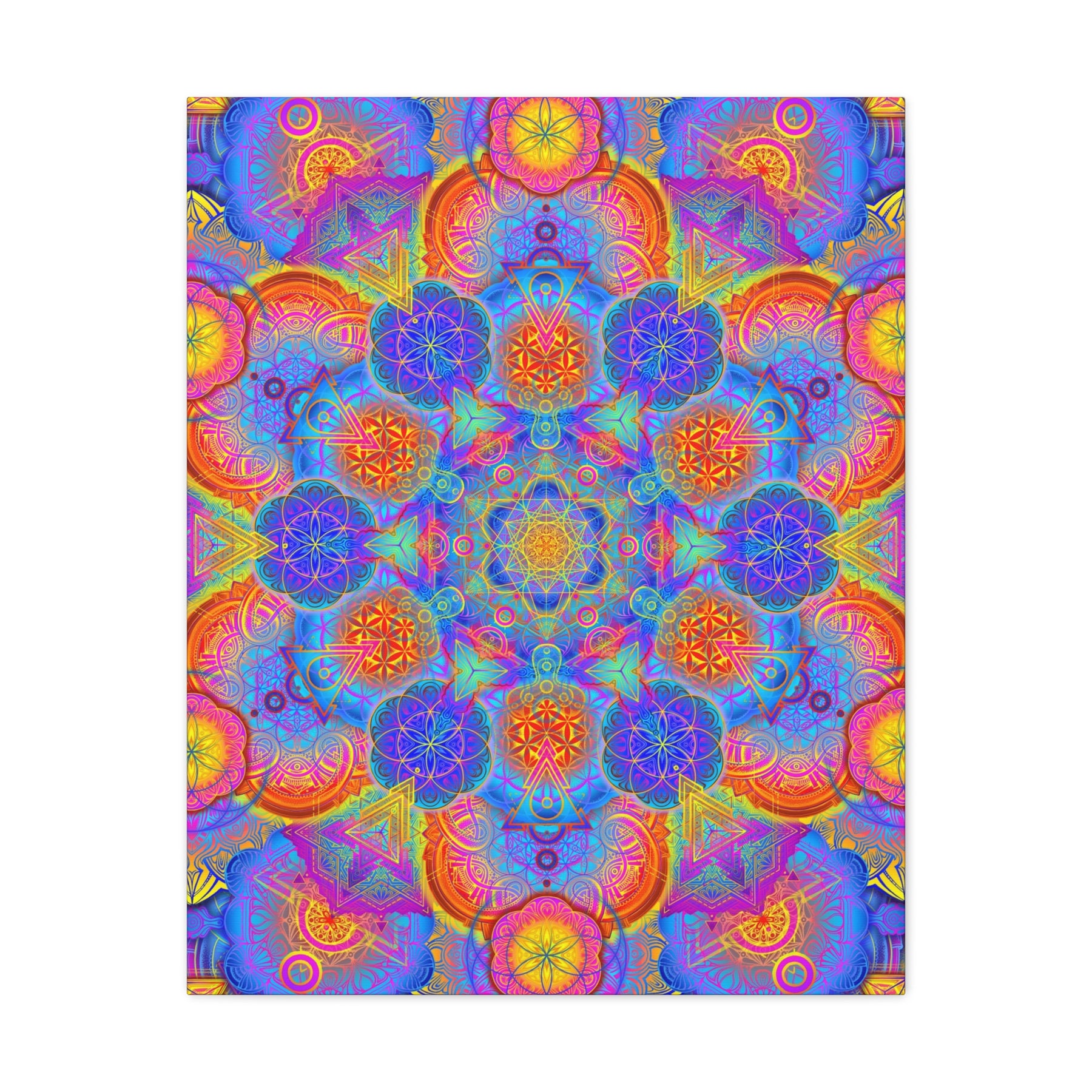 Psychedelic Metatron's Cube Canvas Print