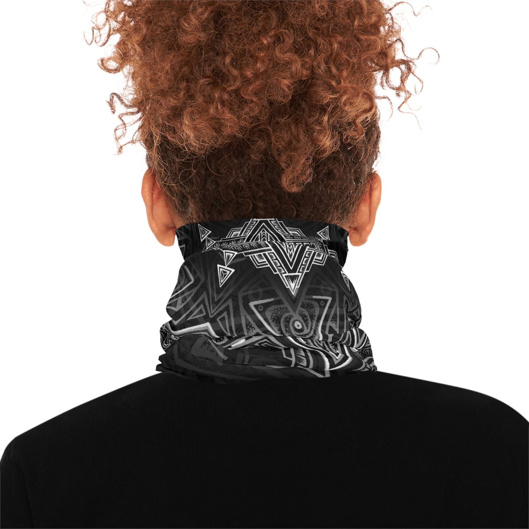 Star Tetrahedron Mandala Neck Gaiter - Lightweight Stylish Face Covering for Outdoor Adventures