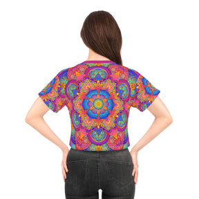 Sacred Geometry Mandala Crop Tee