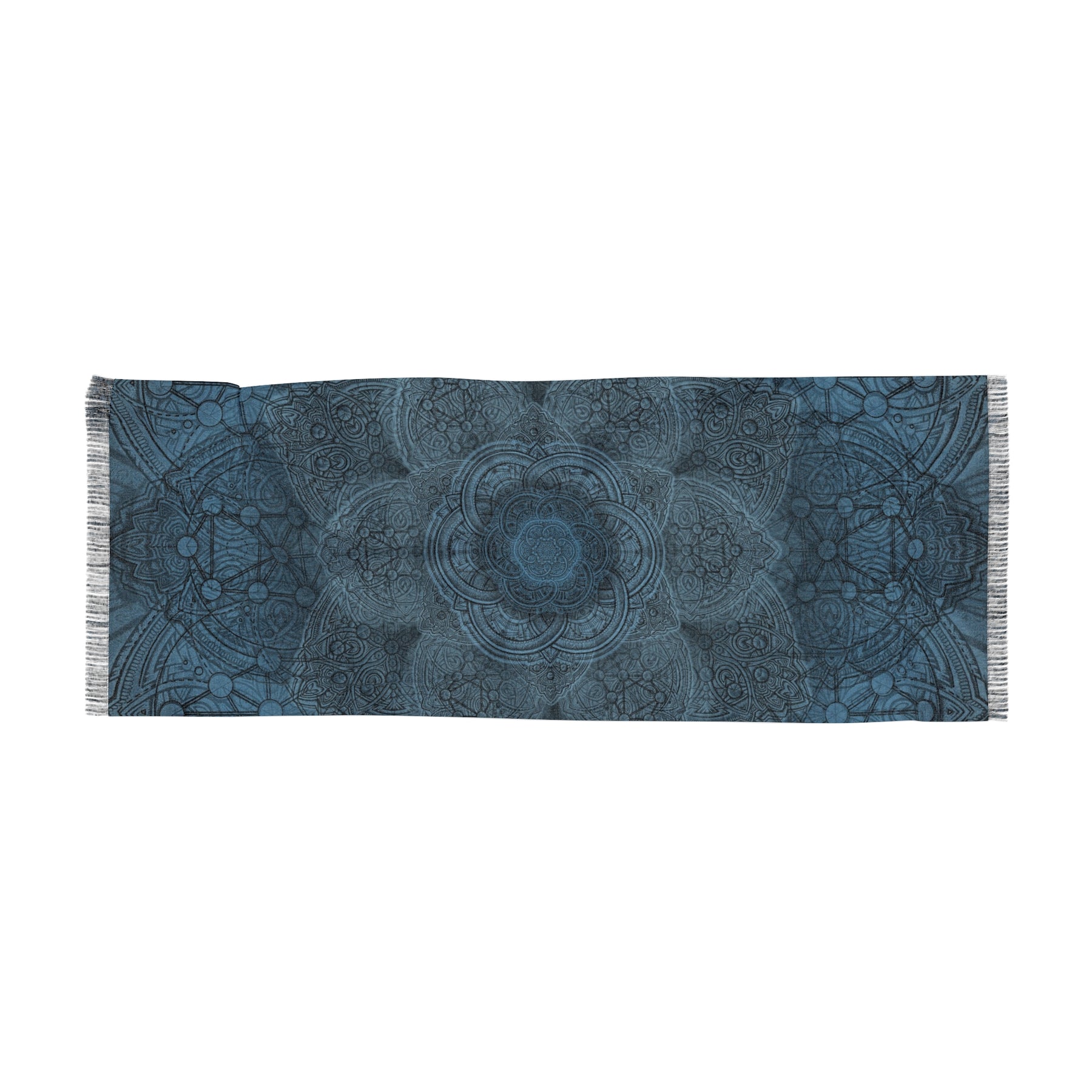 Blue Sacred Geometry Scarf