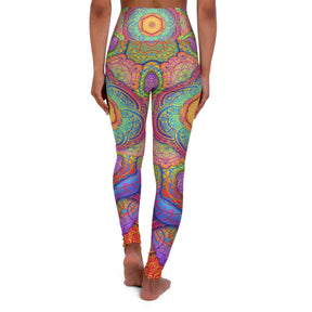 Bicycle Day Mandala High Waisted Yoga Leggings