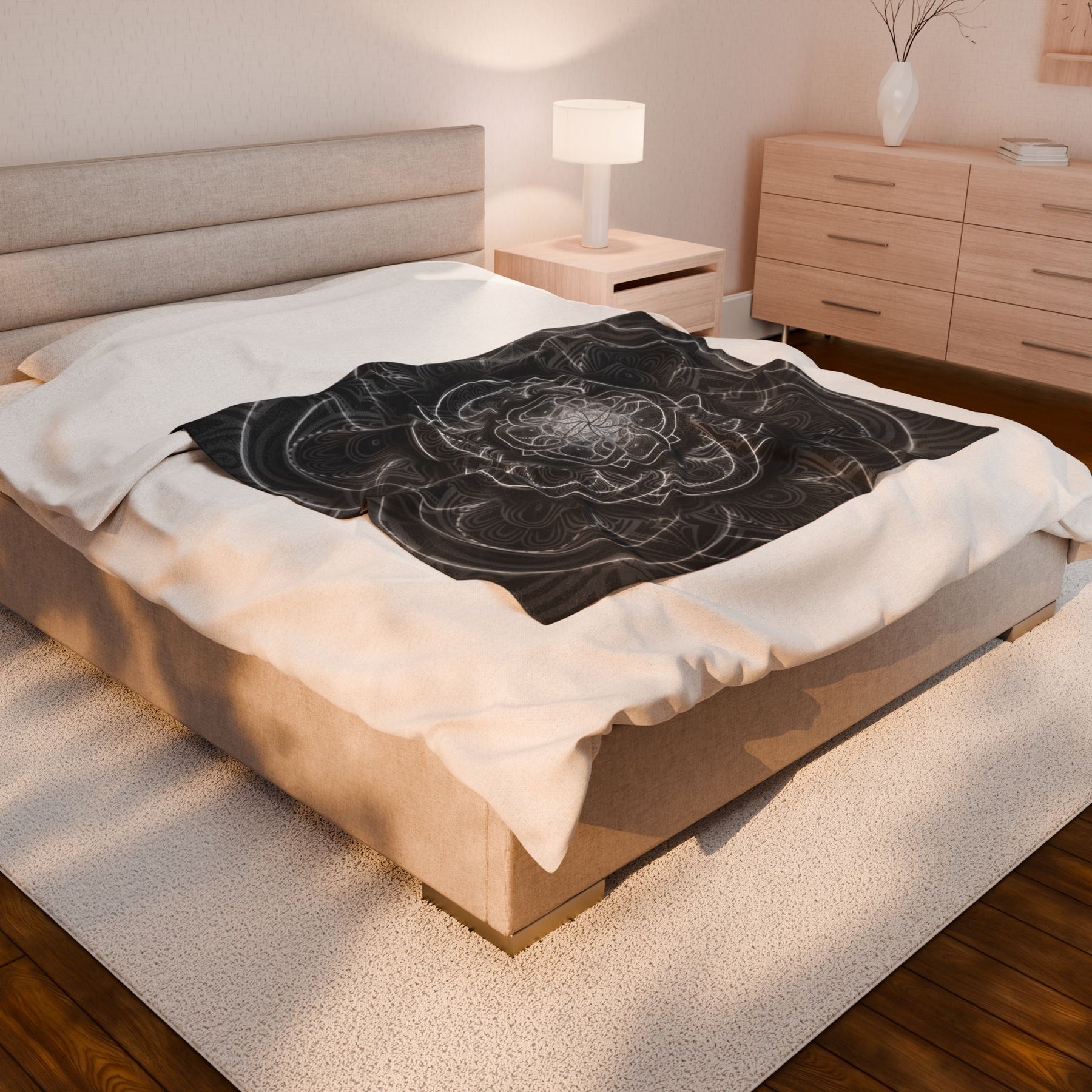 Flower of Life Velveteen Plush Blanket