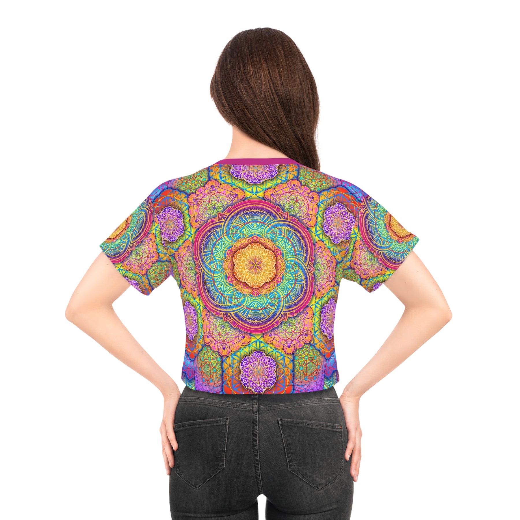 Bicycle Day Mandala Crop Tee