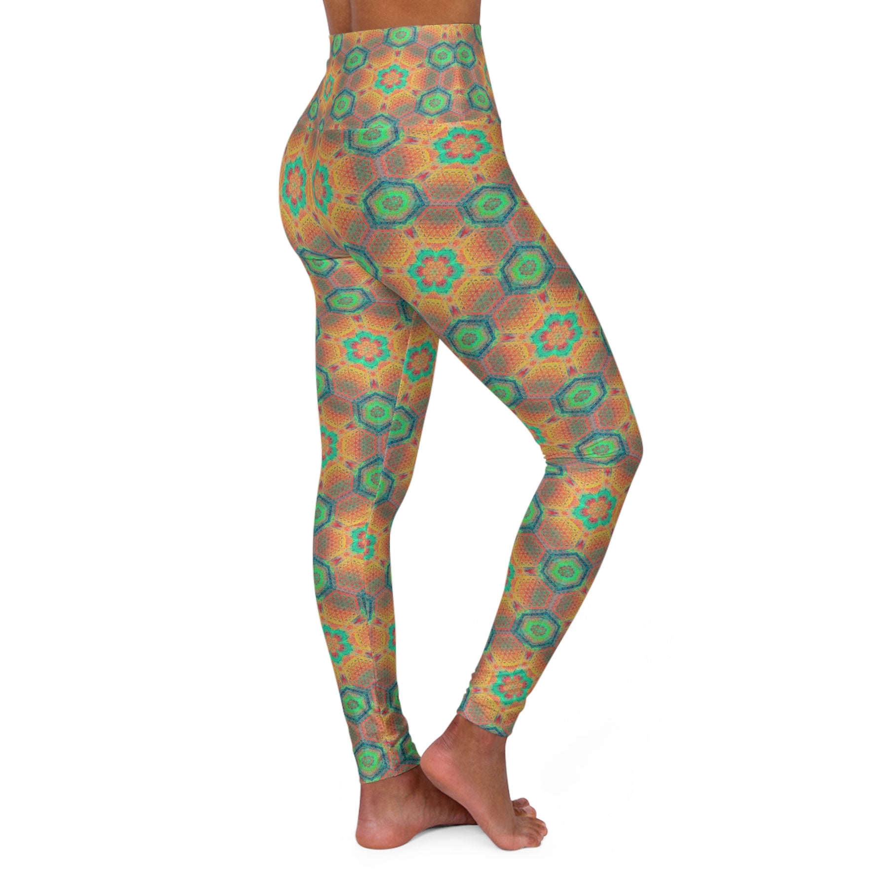 Mandala Pattern - High Waisted Yoga Leggings