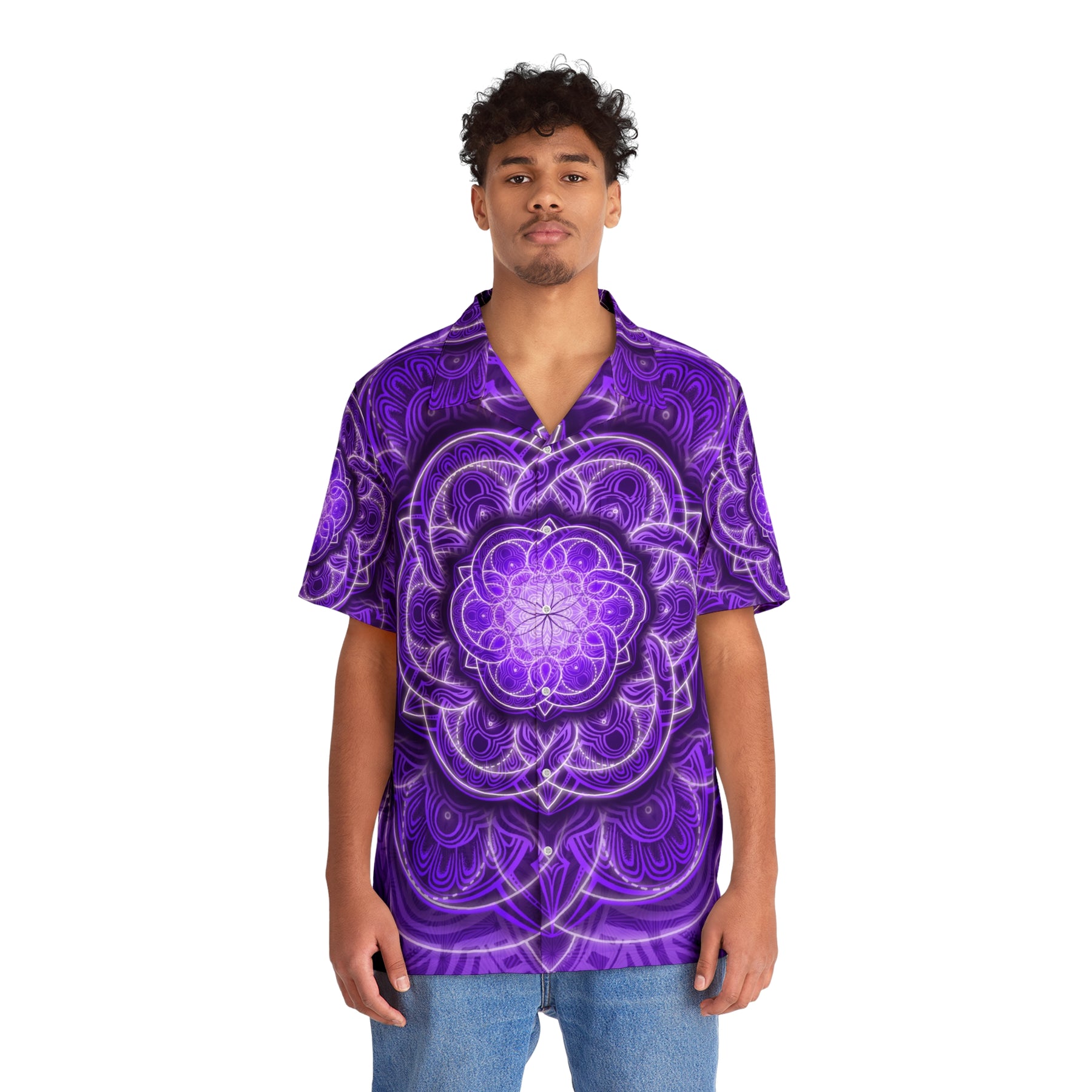 Purple Flower of Life Hawaiian T-Shirt