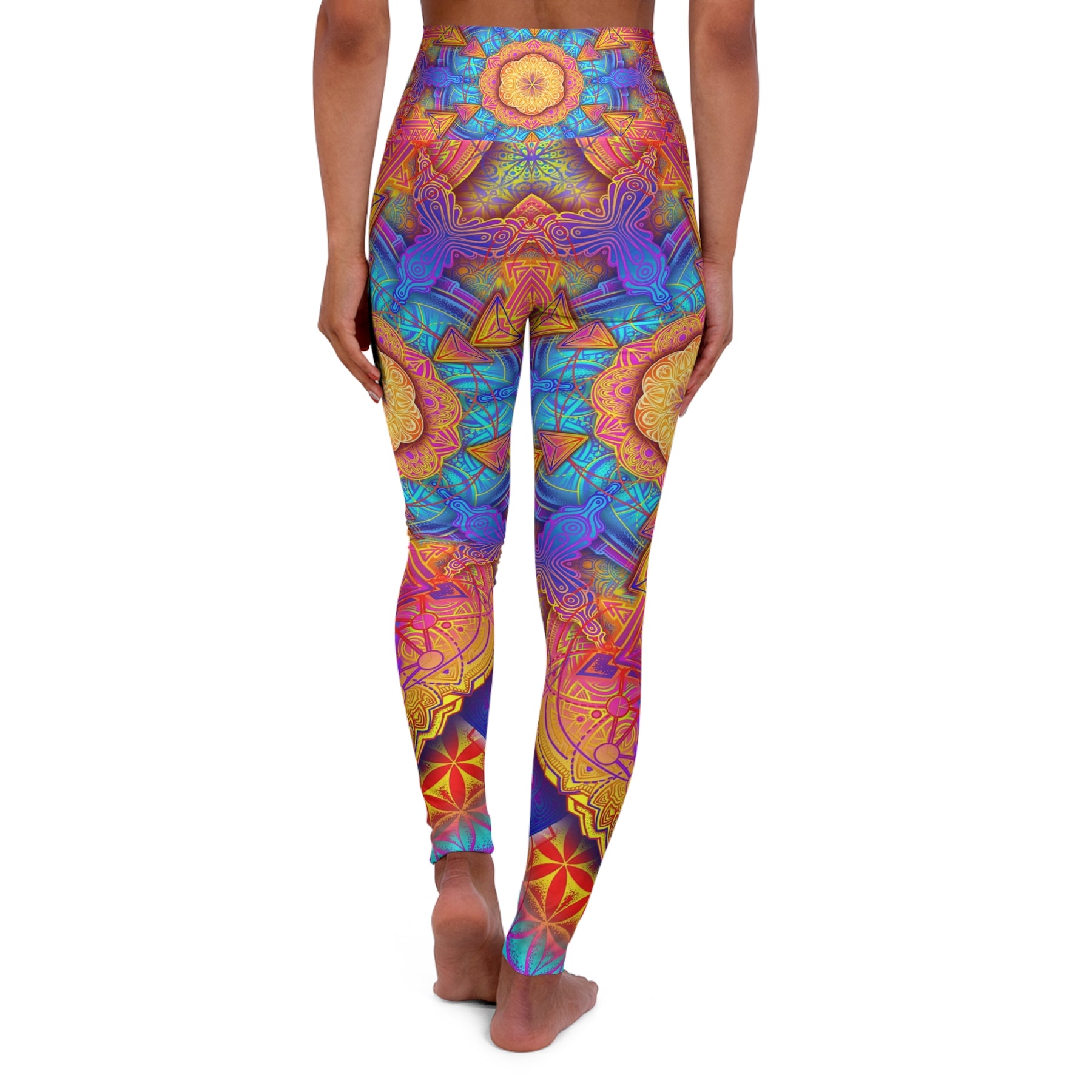 Psychedelic Mandala High Waisted Yoga Leggings