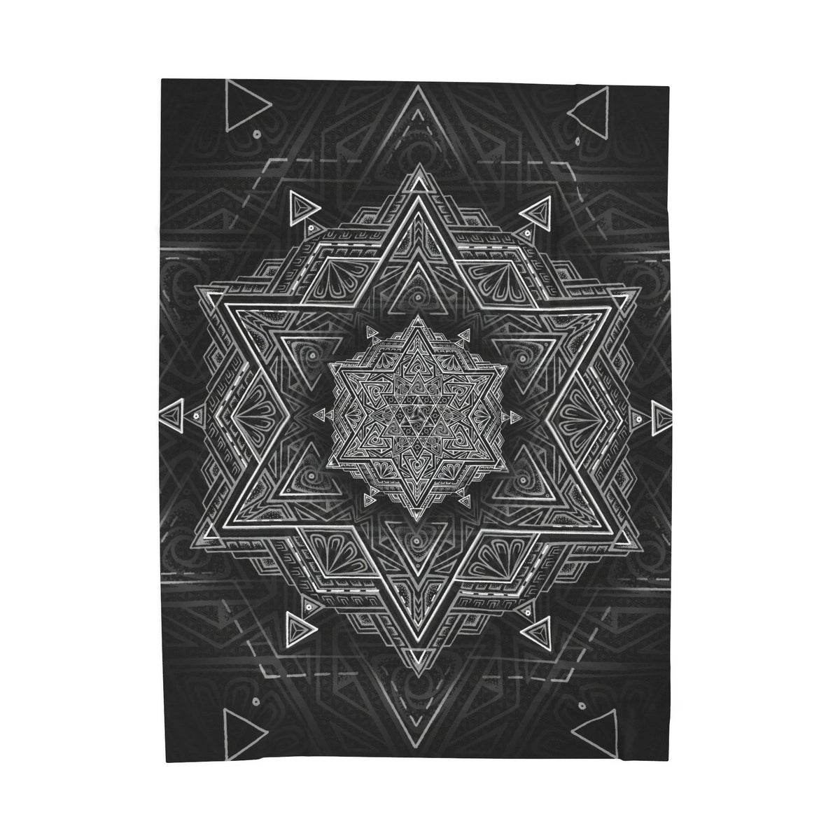 Star Tetrahedron Mandala Velveteen Plush Blanket