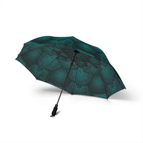 Teal Sacred Geometry Mandala Automatic Foldable Umbrella