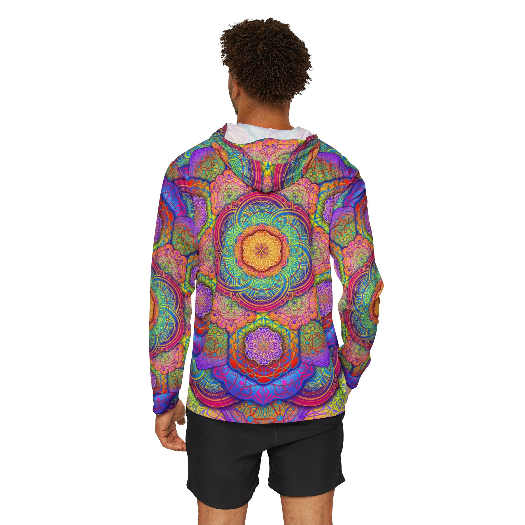 Psychedelic Mandala Men's Sun Hoodie