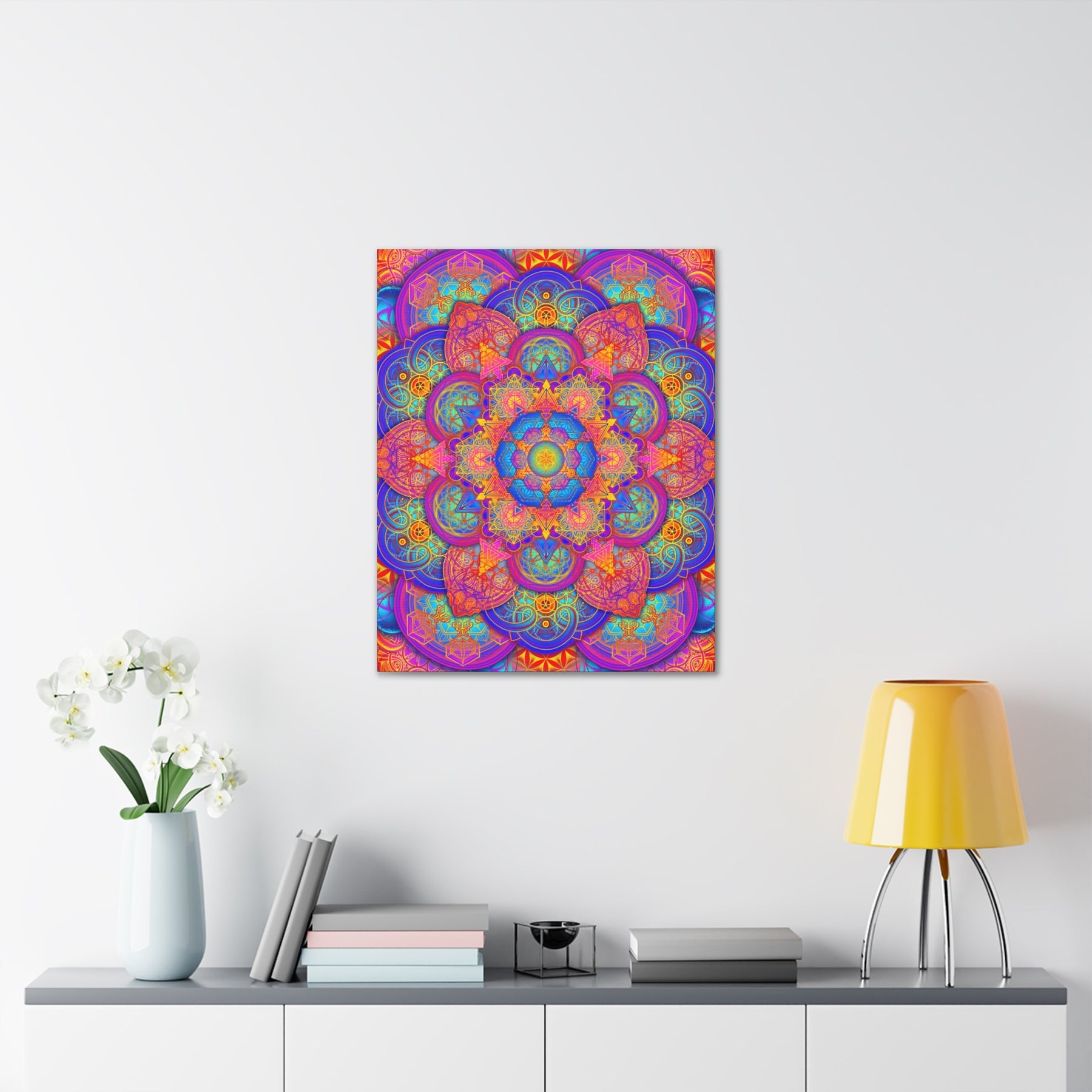 Psychedelic Metatron's Cube Canvas Print