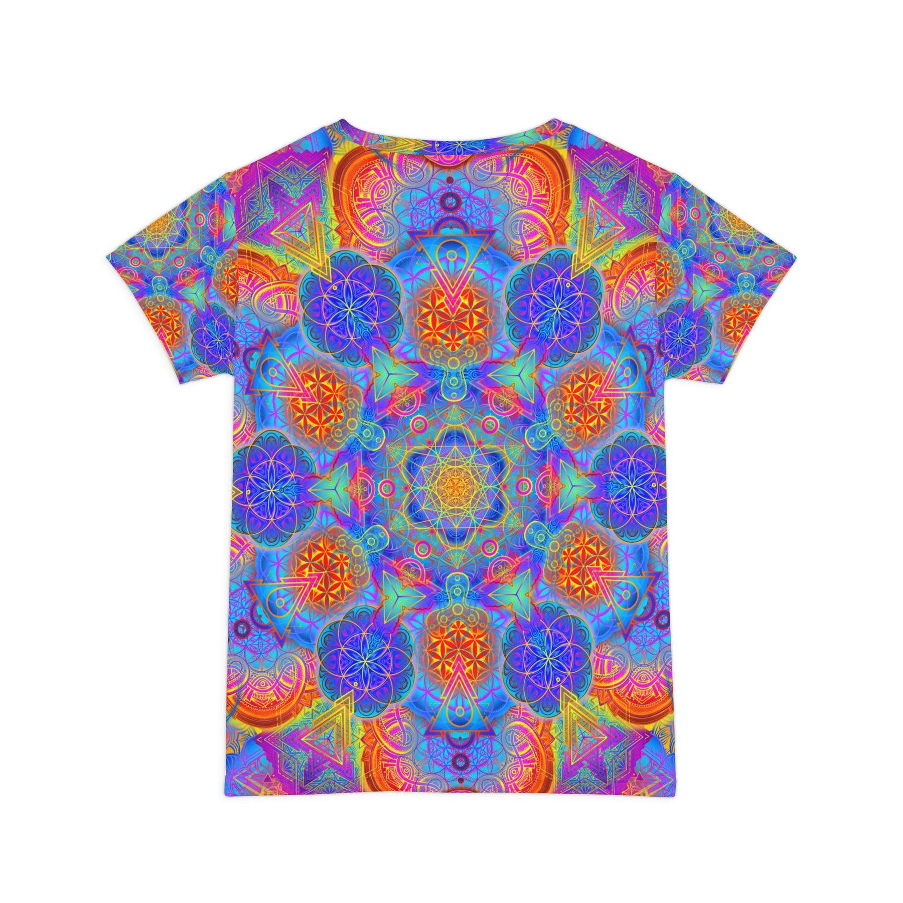 Psychedelic Metatron's Cube Mandala - Women's Short Sleeve Shirt