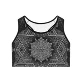 Star Tetrahedron Mandala Sports Bra