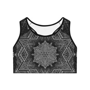 Star Tetrahedron Mandala Sports Bra