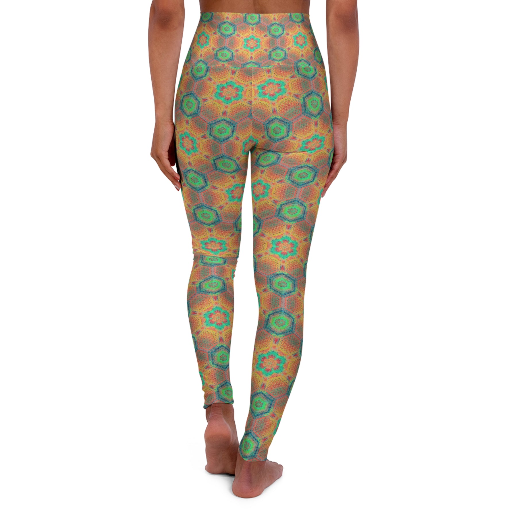 Mandala Pattern - High Waisted Yoga Leggings