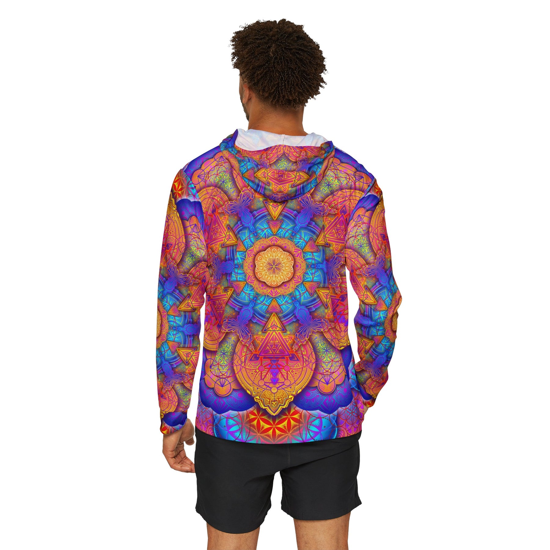 Psychedelic Mandala Men's Sun Hoodie