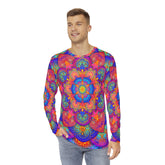 Psychedelic Sacred Geometry Mandala Men's Long Sleeve Shirt