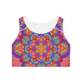 Psychedelic Mandala Sports Bra