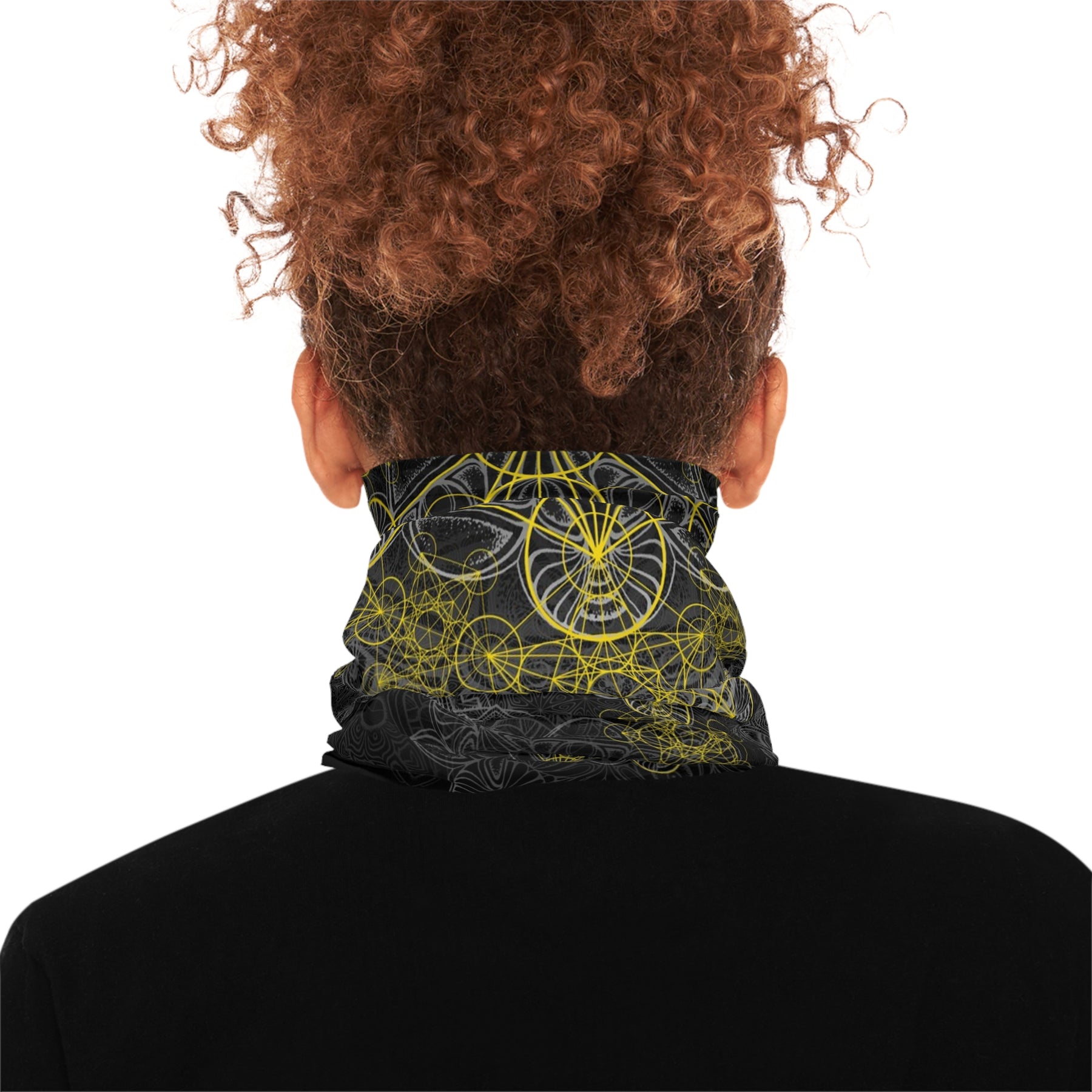 Metatron's Cube Mandala Neck Gaiter - Lightweight Stylish Face Covering for Outdoor Adventures