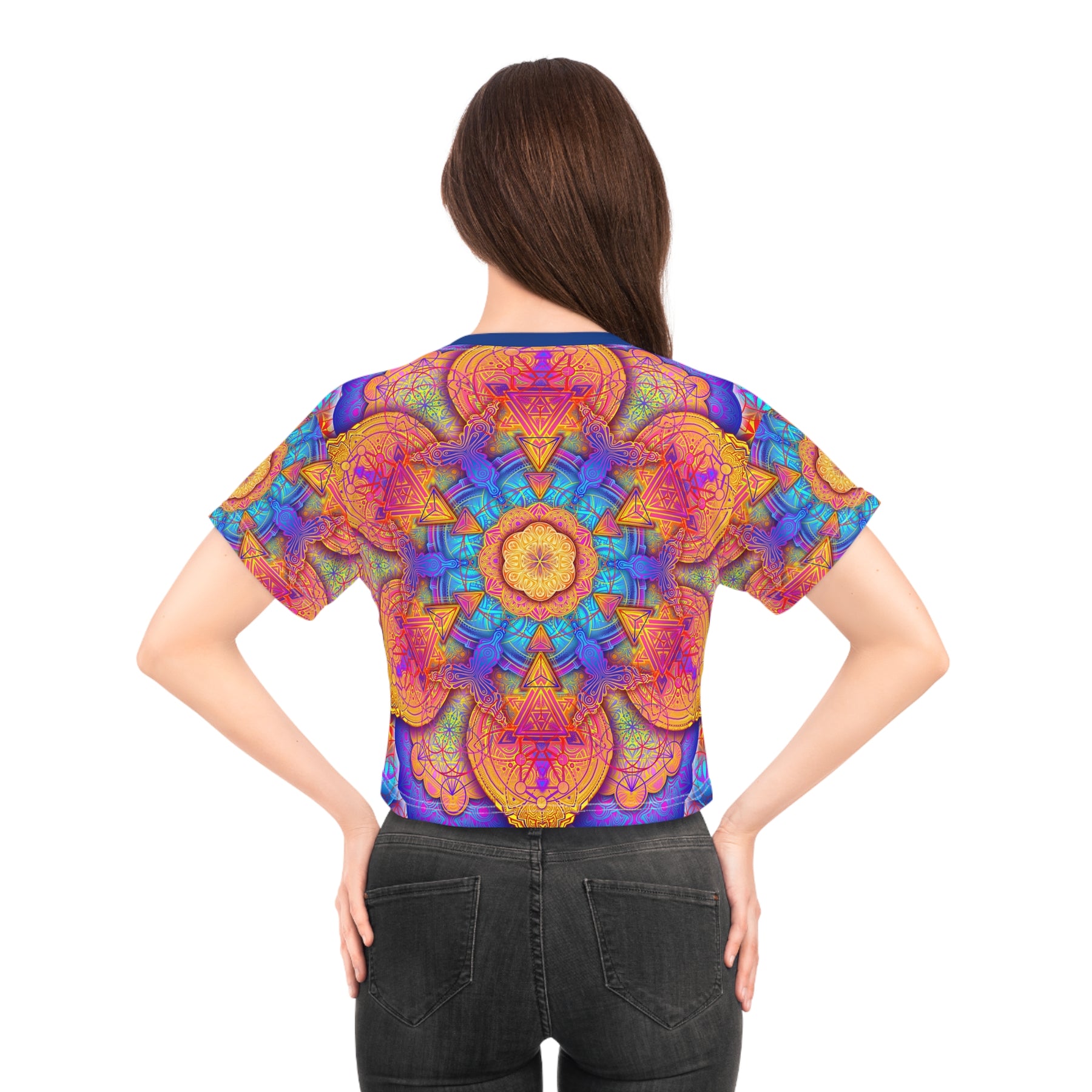 Psychedelic Mandala Crop Tee