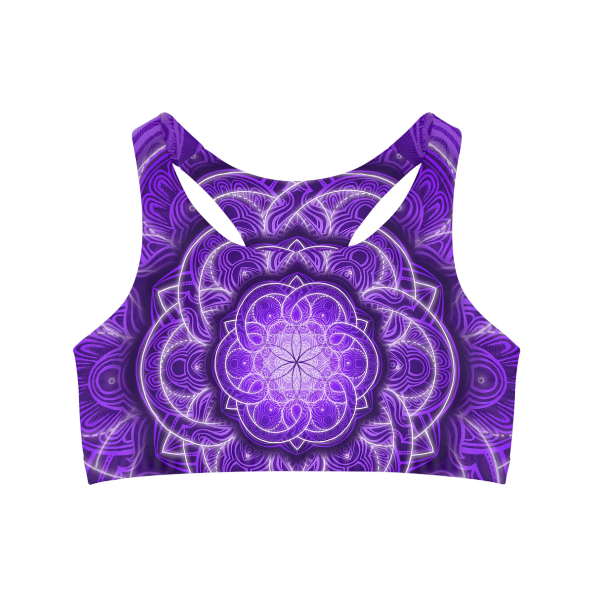 Purple Flower of Life Sports Bra