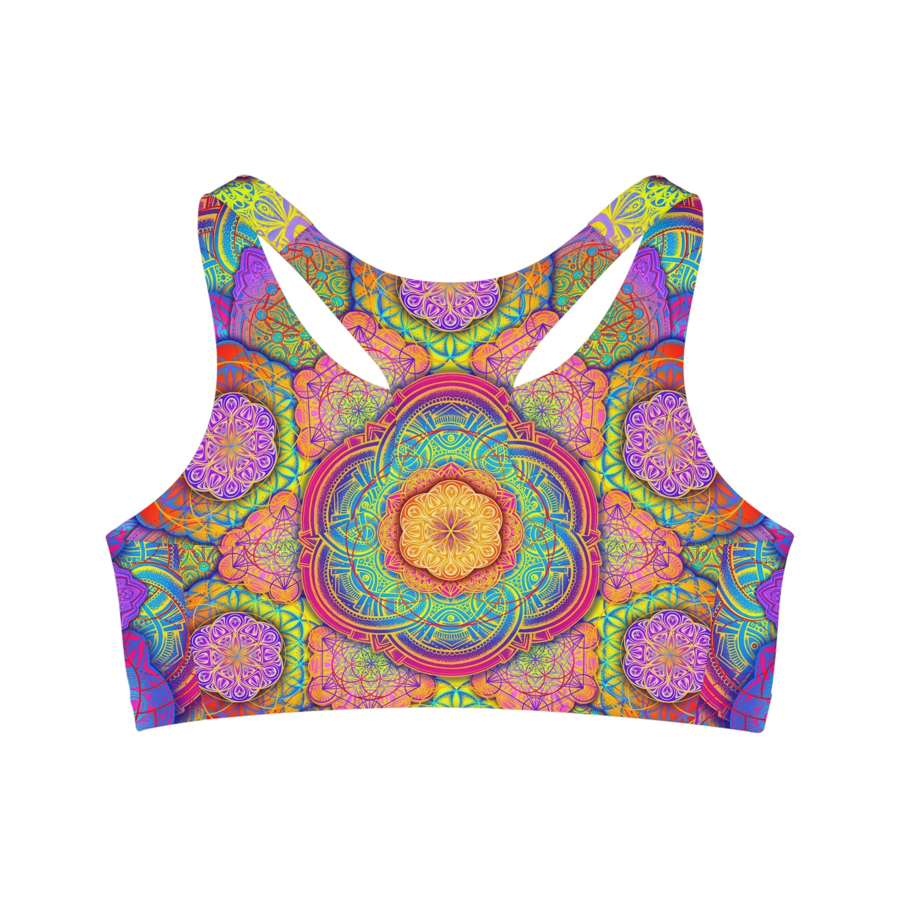 Psychedelic Mandala Sports Bra