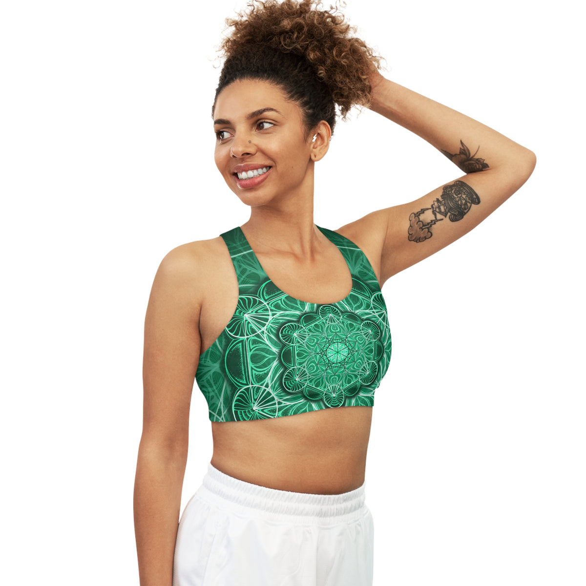 Metatron's Malachite Mandala Sports Bra