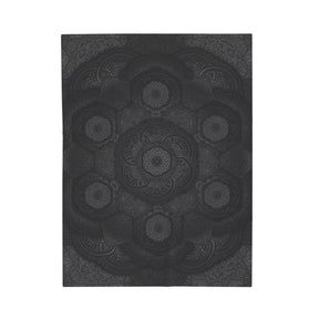 Blackout Mandala Velveteen Plush Blanket