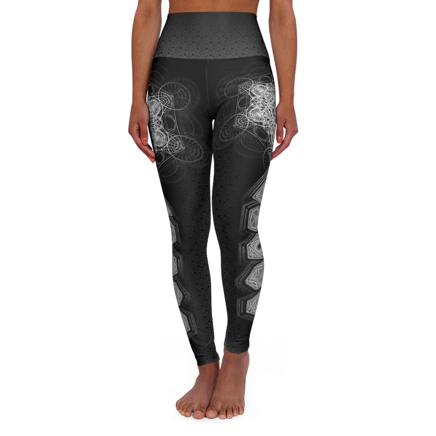 Metatrons Cube - High Waisted Yoga Leggings