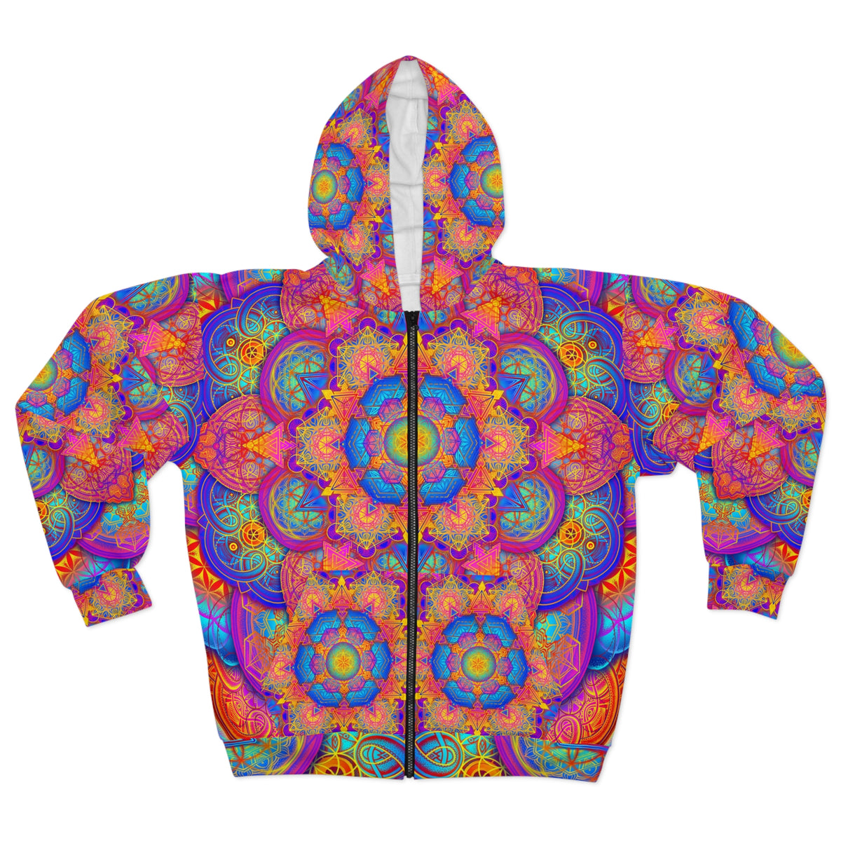 Psychedelic Mandala Unisex Zip Hoodie