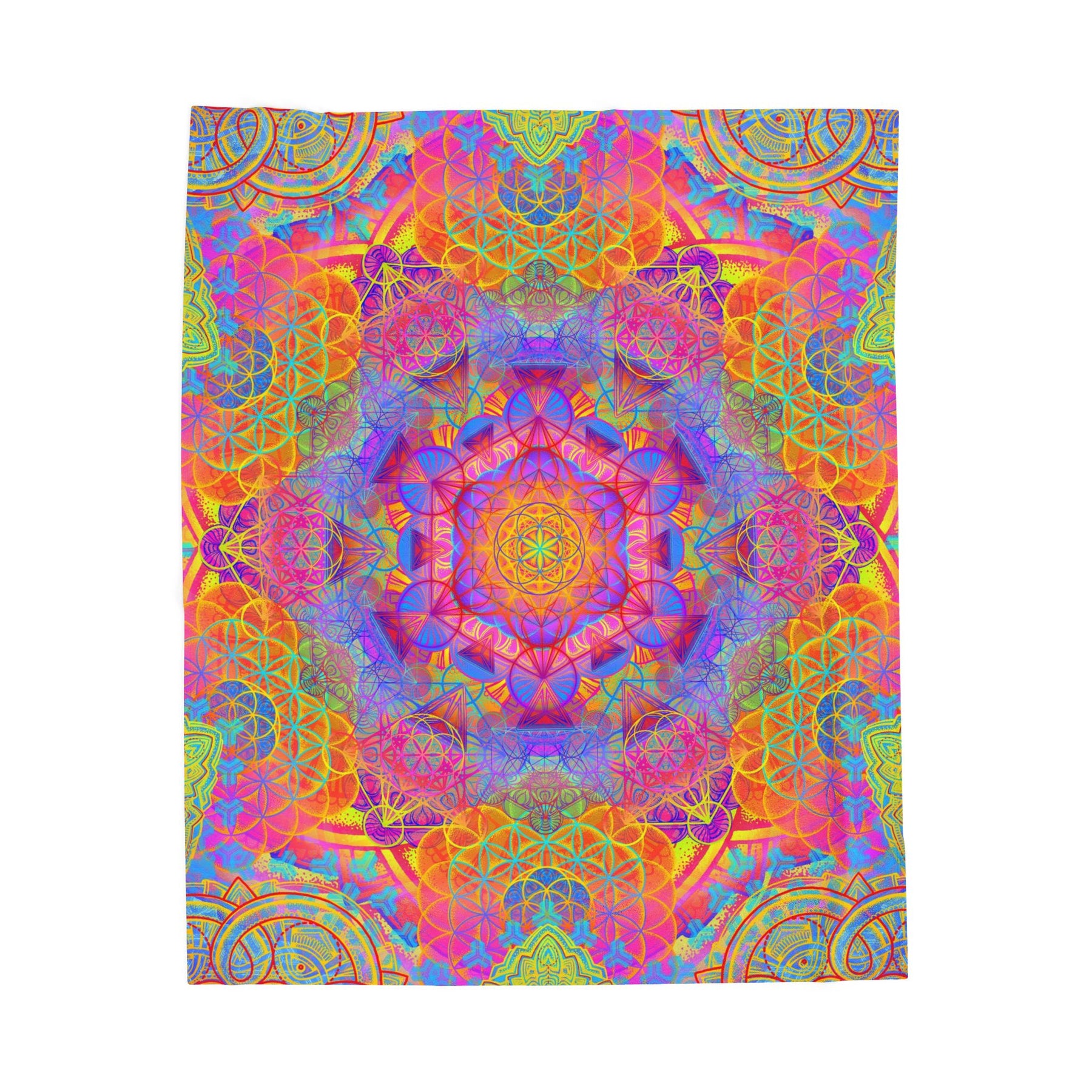 Psychedelic Mandala Velveteen Plush Blanket