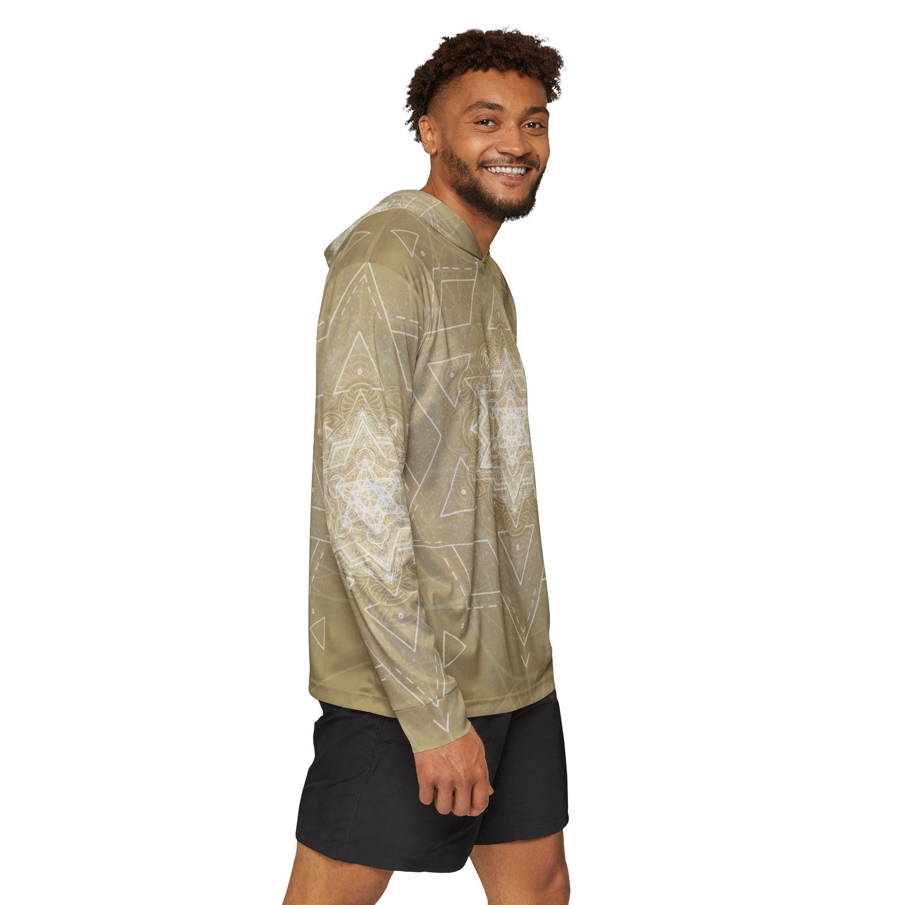 Star Tetrahedron Natural Men's Sun Hoodie