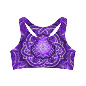 Purple Flower of Life Sports Bra