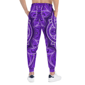 Purple Sacred Geometry Athletic Joggers